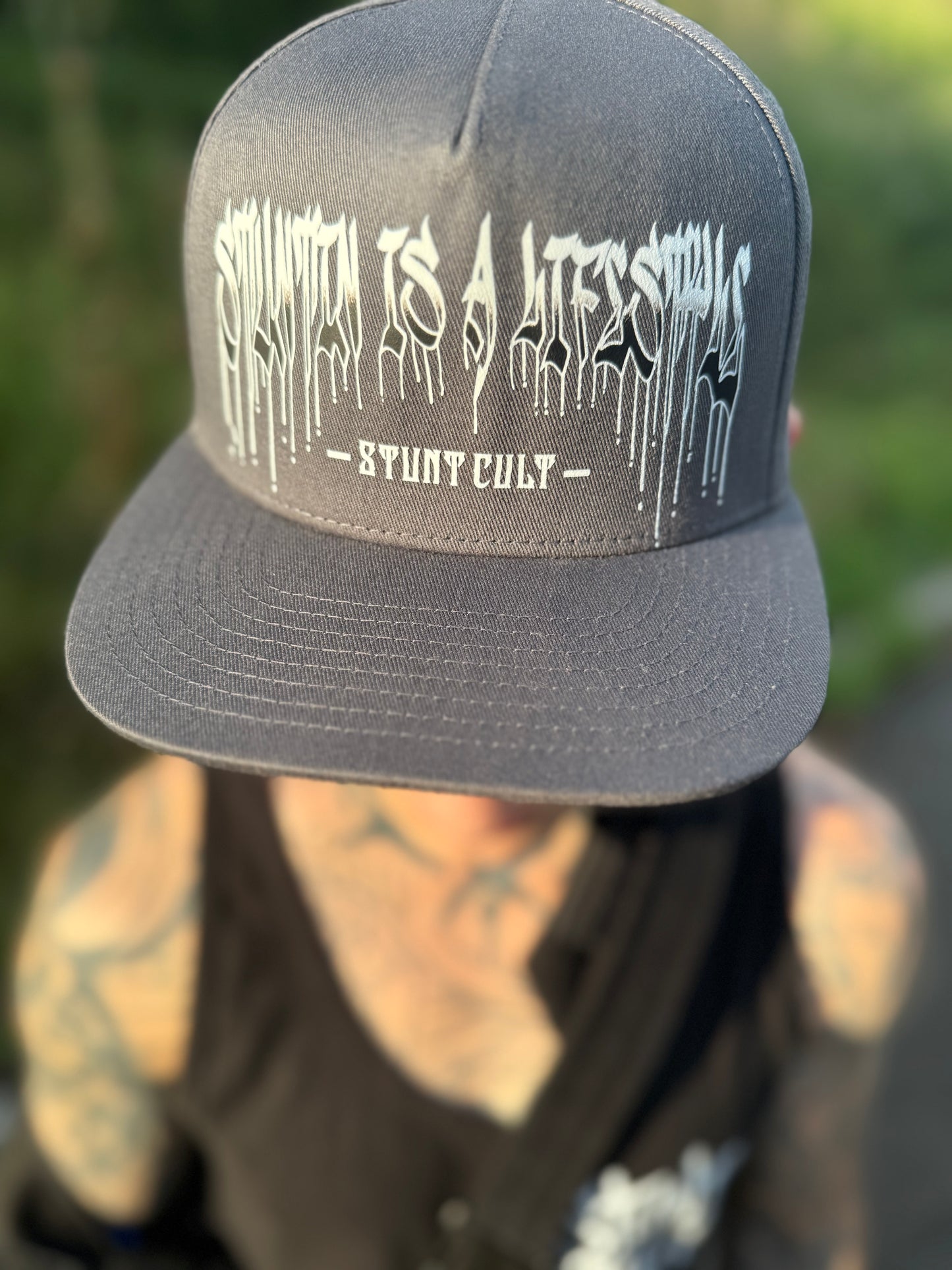 Stuntin is a Lifestyle “gray” SnapBack