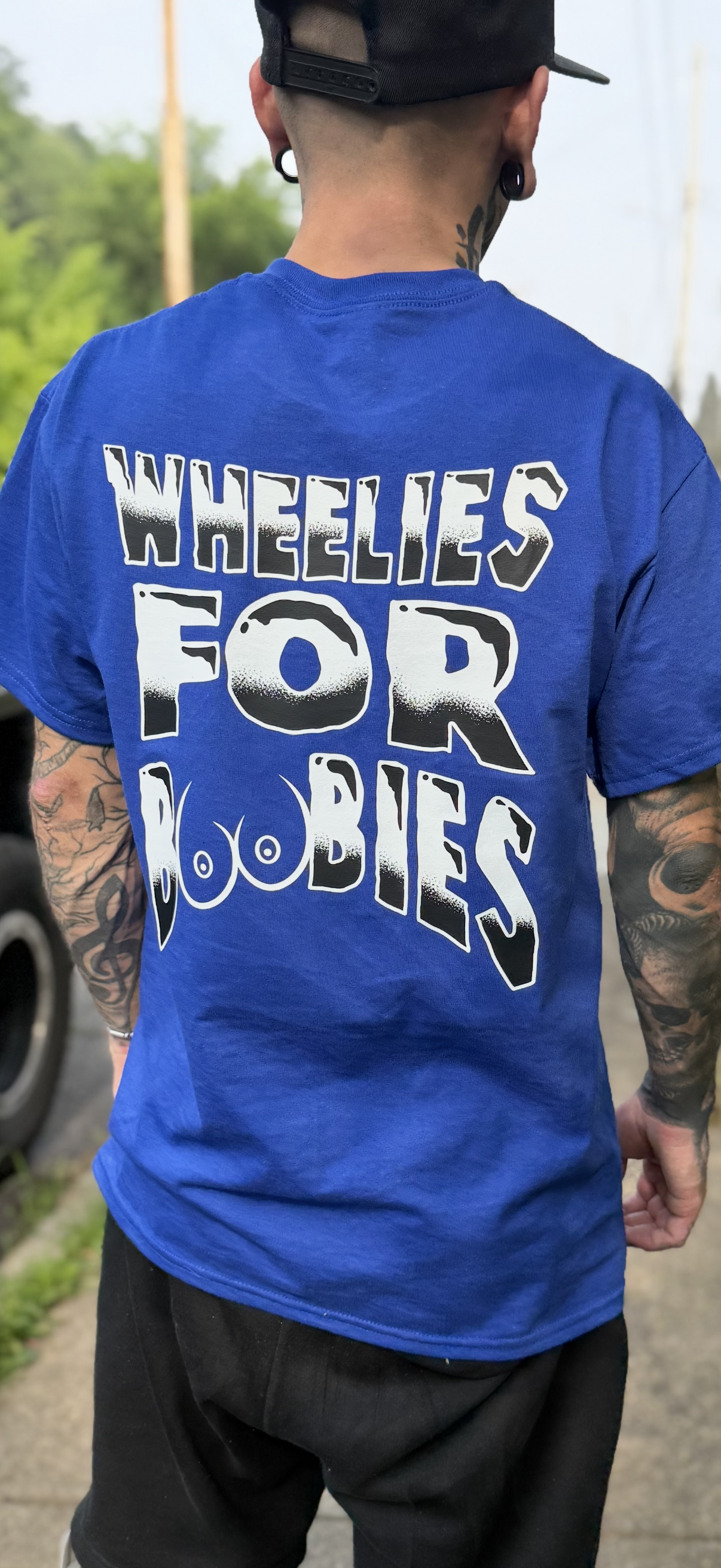 Wheelies for Boobies T-shirt